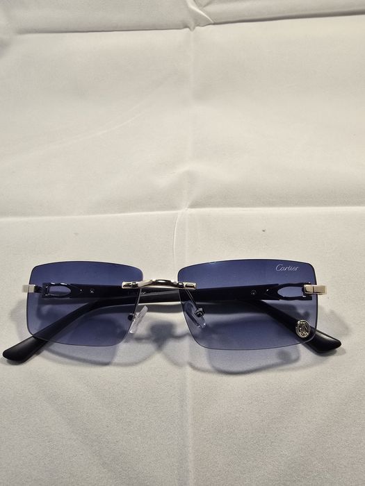 Set Ochelari de soare Cartier Horn, lentila albastra