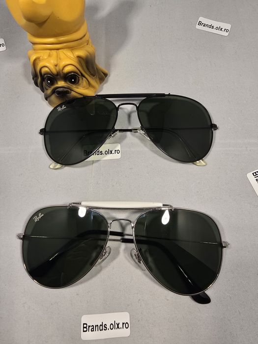 Ray-Ban RB3030 Outdoorsman I, lentile verzi din sticla, pilot shaped, pret per bucata